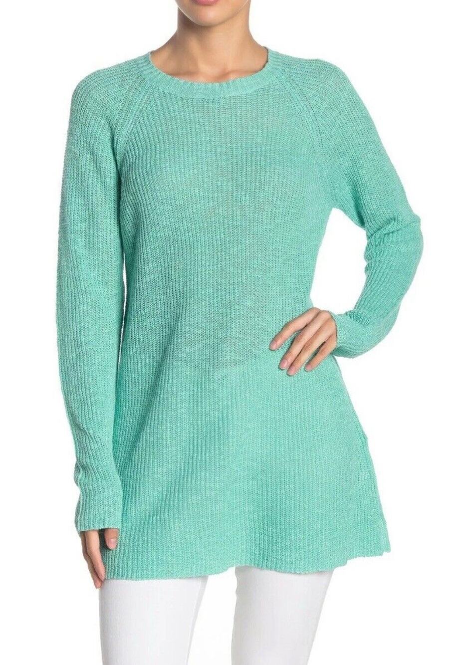 New Eileen Fisher Organic Cotton Linen Long Sleeve Tunic Sweater Sz XL